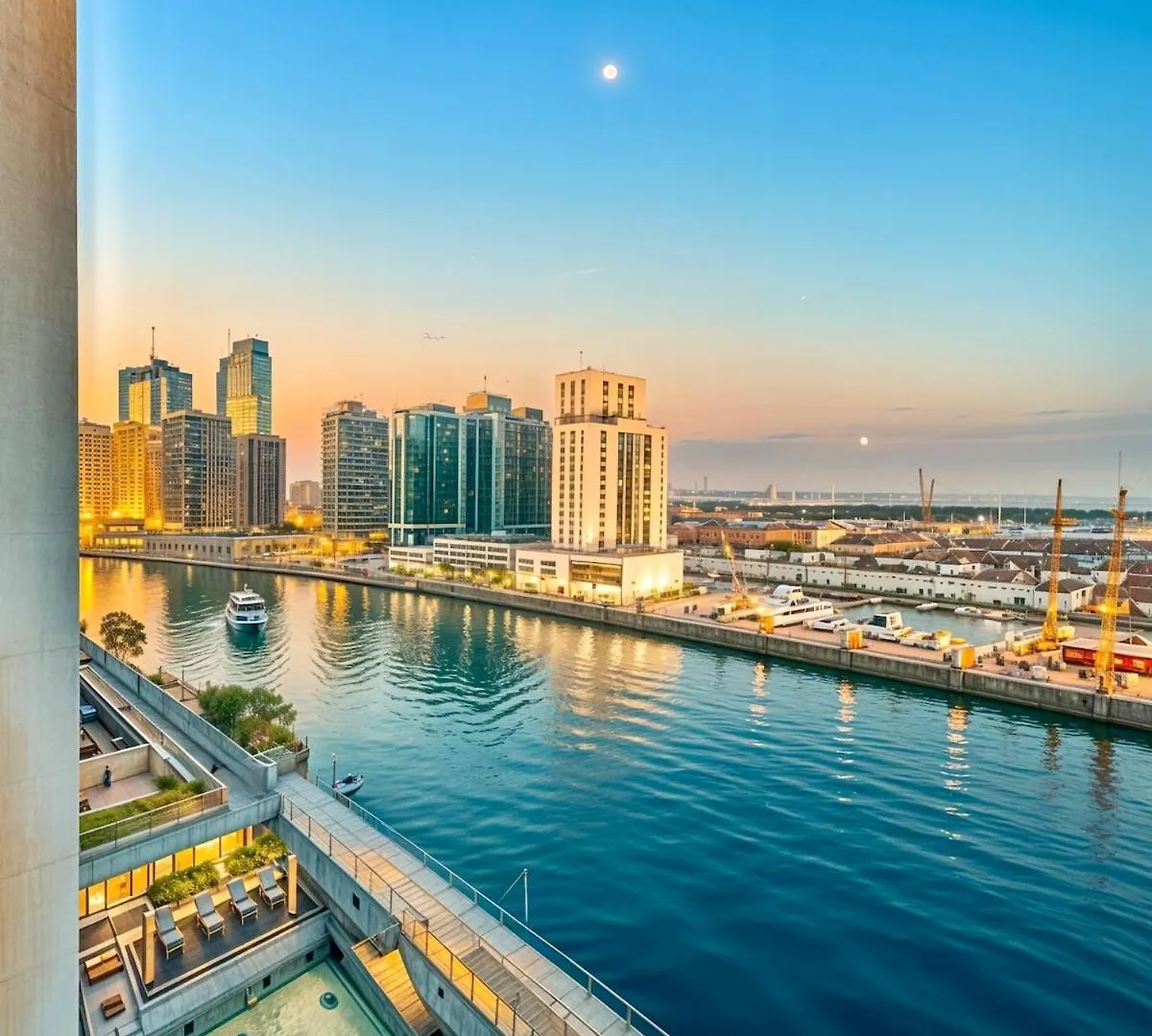 Stylish Room With Canal View Dubaj
